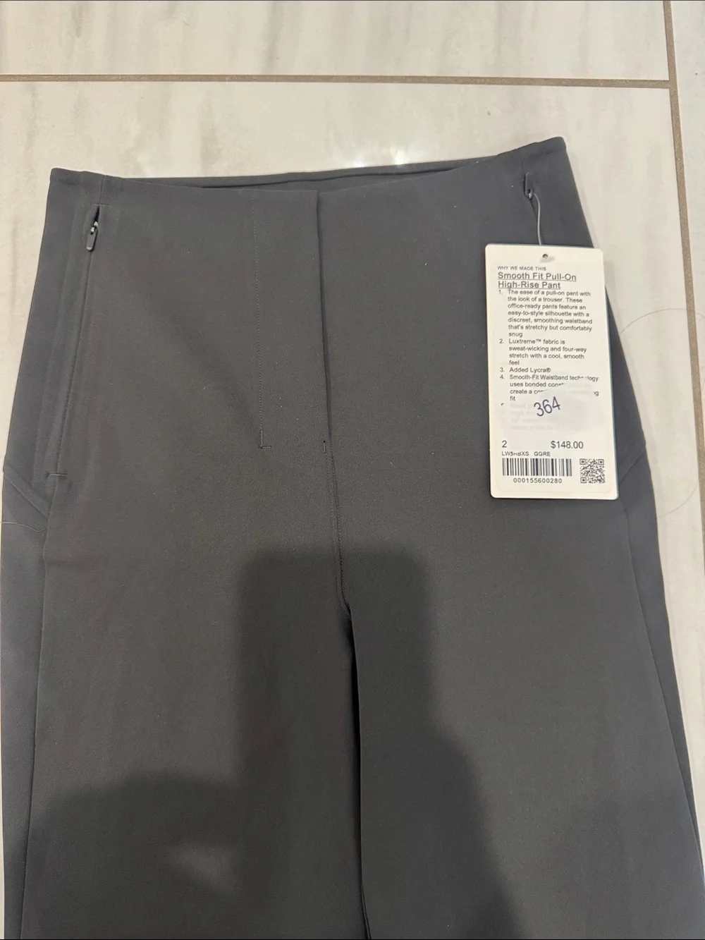 lululemon athletica Wide-Leg High-Rise Trousers in Charcoal